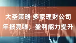 大圣策略 多家理财公司年报亮眼，盈利能力提升